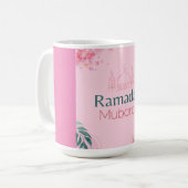 Mug Aquarelle rose Floral Ramadan Moubarak Sticker (Devant gauche)