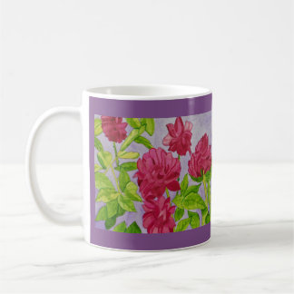 Mug Aquarelle rose-foncé de roses