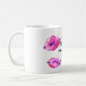 Mug Aquarelle rose lèvres maquillage marque (Gauche)