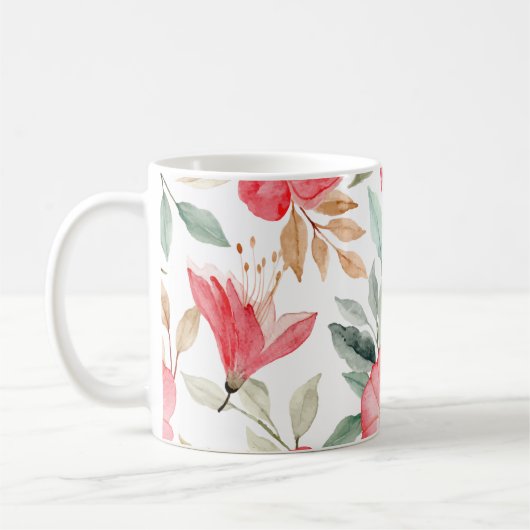 Mug Aquarelle rose Lilly (Gauche)