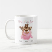 Mug Aquarelle rose Meilleure maman jamais personnalisé (Gauche)