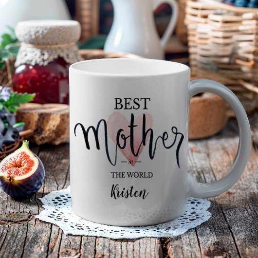 Mug Aquarelle rose meilleure mère au monde