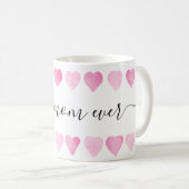 Mug Aquarelle rose mignonne Coeurs Meilleur Maman Jama (Devant droit)