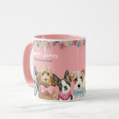 Mug Aquarelle rose mignonne Florale Meilleur Groomer d (Devant gauche)