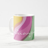 Mug Aquarelle rose moderne customisée (Devant gauche)