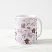Mug Aquarelle rose Noël mignonne fille (Devant droit)