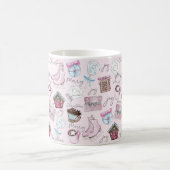 Mug Aquarelle rose Noël mignonne fille (Centre)