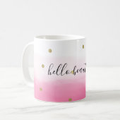 Mug Aquarelle rose Or Confetti Ombre Belle (Devant gauche)
