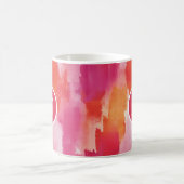 Mug Aquarelle rose orange Abstrait (Centre)
