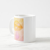 Mug Aquarelle rose orange coloré Champignons (Devant gauche)