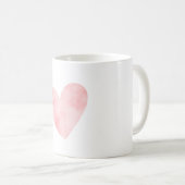 Mug Aquarelle rose pâle Coeur (Devant droit)