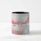 Mug Aquarelle rose personnalisée Texte Ringer Combo Mu (Centre)