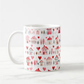 Mug Aquarelle rose rouge Chauffage domestique (Gauche)