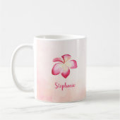 Mug Aquarelle rose Sunset Plumeria (Gauche)
