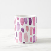 Mug Aquarelle : Rose, Violet Motif. (Centre)