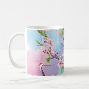 Mug Aquarelle Rouge Motif japonais