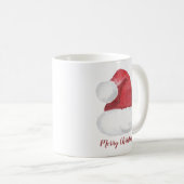 Mug Aquarelle rouge Noël personnalisé (Devant droit)
