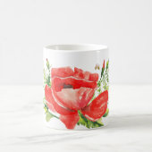 Mug Aquarelle Rouge Populaire Bloom (Centre)