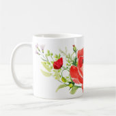 Mug Aquarelle Rouge Populaire Bloom (Gauche)