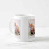 Mug Aquarelle rouge renard (Devant gauche)