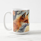 Mug Aquarelle Rouge Renard Automne Couleur automne Nat (Gauche)