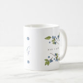 Mug Aquarelle Russe bleuets personnalisés (Devant droit)