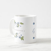 Mug Aquarelle Russe bleuets personnalisés (Devant gauche)