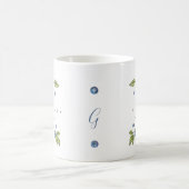 Mug Aquarelle Russe bleuets personnalisés (Centre)