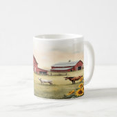 Mug Aquarelle rustique de ferme (Devant droit)