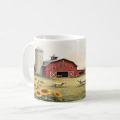 Mug Aquarelle rustique de ferme (Devant gauche)