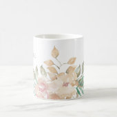 Mug Aquarelle rustique Floral Sage Green Mariage Bride (Centre)