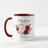 Mug Aquarelle rustique Florale (Gauche)