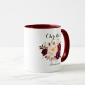 Mug Aquarelle rustique Florale (Devant droit)