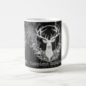 Mug Aquarelle rustique renne blanc (Devant droit)