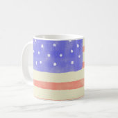 Mug Aquarelle rustique USA drapeau américain (Devant gauche)