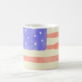 Mug Aquarelle rustique USA drapeau américain (Centre)