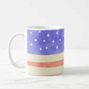 Mug Aquarelle rustique USA drapeau américain