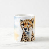 Mug Aquarelle Safari captivant Cheetah (Centre)