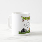 Mug Aquarelle Safari Jungle Illustration animale (Devant gauche)