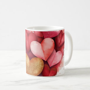 Mug Aquarelle Saint-Valentin Coeur