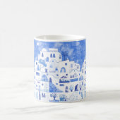 Mug Aquarelle Santorin Grèce Monogram (Centre)