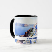 Mug Aquarelle Santorini Oia (Devant gauche)