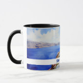 Mug Aquarelle Santorini Oia (Gauche)