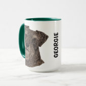 Mug Aquarelle Schnauzer miniature personnalisée (Devant gauche)