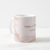 Mug Aquarelle Seraphina Musique rose et or (Devant gauche)