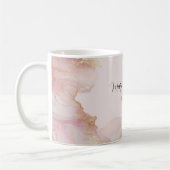 Mug Aquarelle Seraphina Musique rose et or (Gauche)