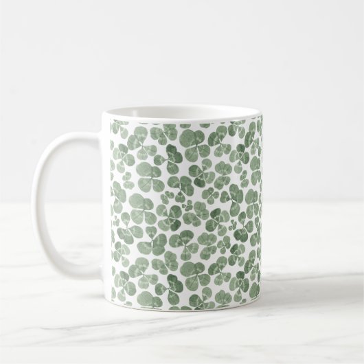 Mug Aquarelle Shamrock Clover St. Patrick's Day (Gauche)