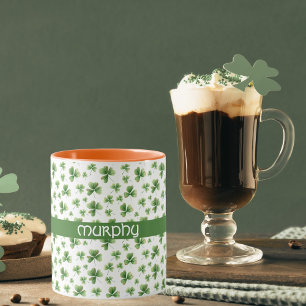 Mug Aquarelle Shamrock St. Patrick's Day Nom