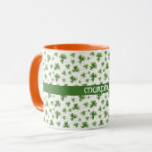 Mug Aquarelle Shamrock St. Patrick's Day Nom (Devant gauche)