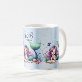 Mug Aquarelle Sirène Mer Vie Mignonne Belle (Devant droit)